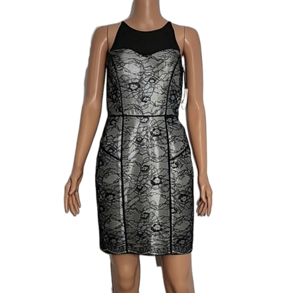 Aidan by Aidan Mattox Black Lace Sleeveless Cocktail Dress Size 2‎  NWT